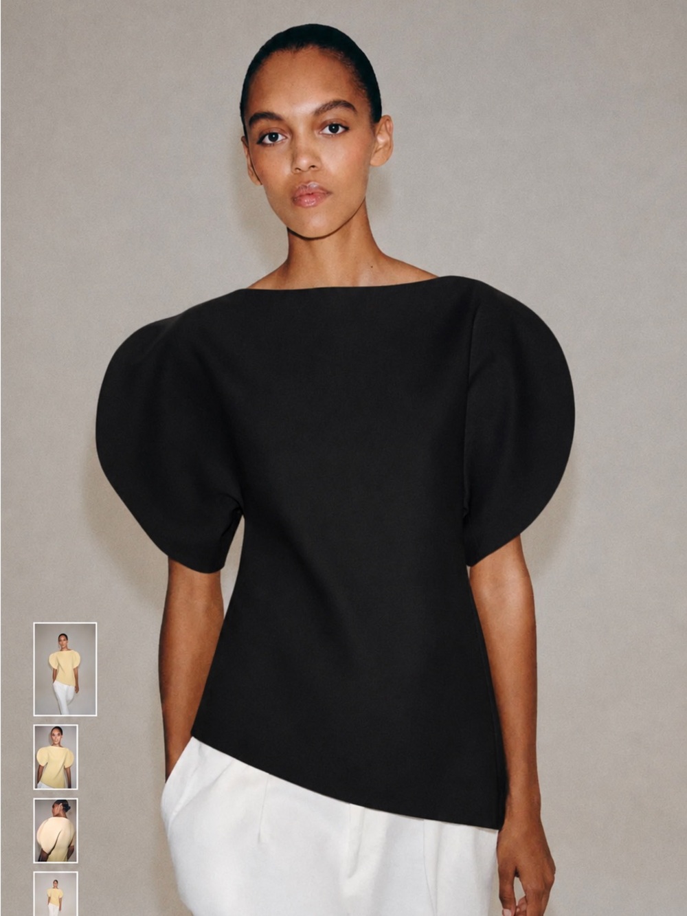 Zara Black Top with Size Tag